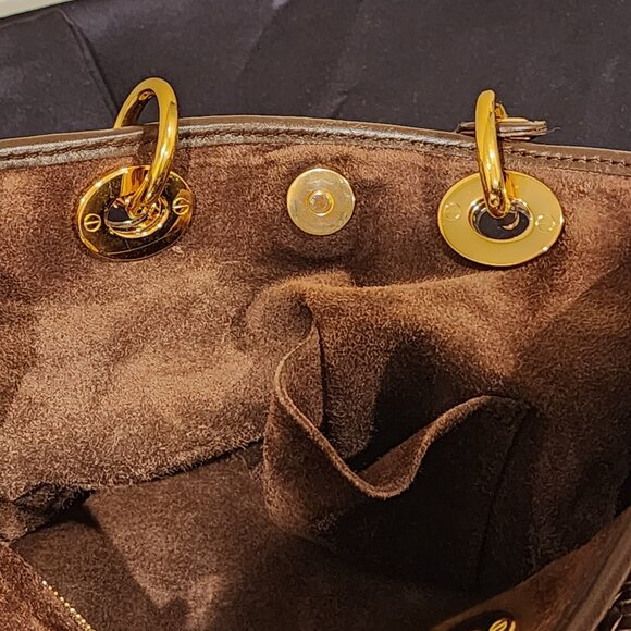 Excellent!! CHRISTIAN DIOR: Soft leather Woven “Lady Dior” bag - Picture 8 of 15